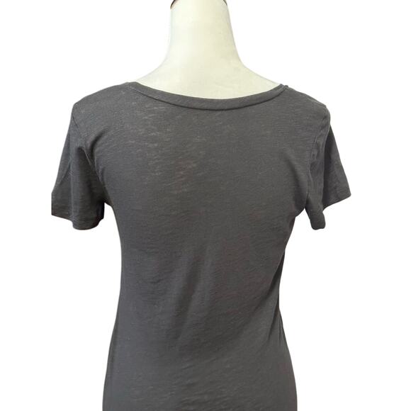 Caslon T-Shirt Scoop Neckline Short Sleeves Cut Cotton Modal Blend Black XS NWOT - Picture 5 of 8